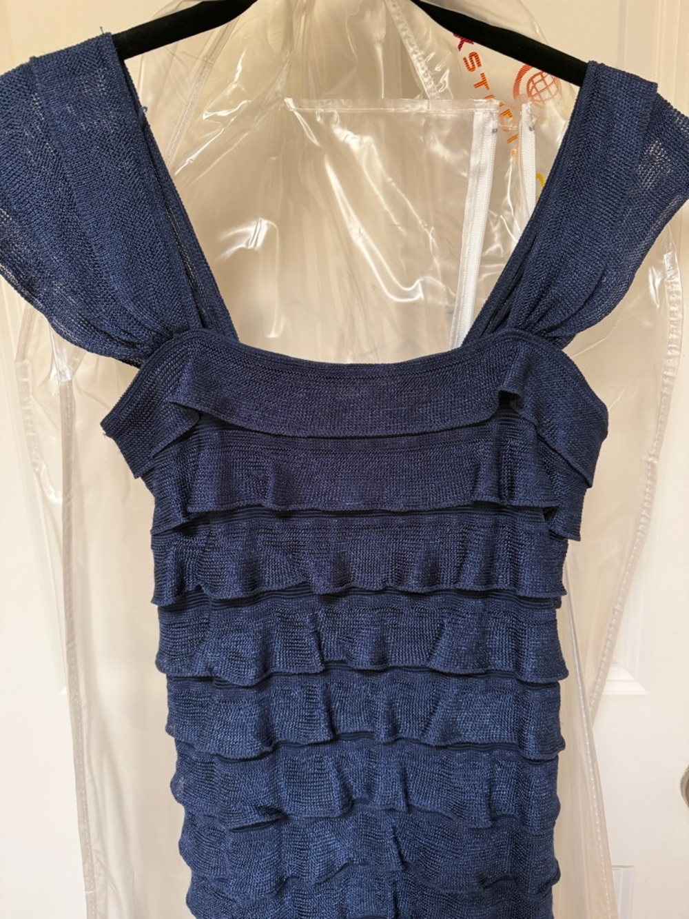 MSSP Navy Ruffle Layered Dress - Picture 3 of 8
